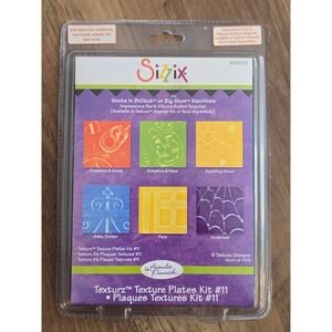 Sizzix Texturz Texture Plates Kit #11 Brenda Pinnick Halloween Stars 655572 NEW